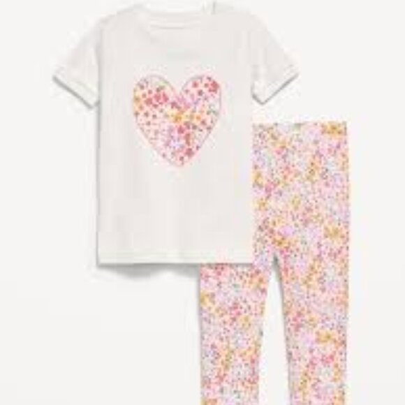 Old Navy Other - Old Navy Pink Heart Printed Snug-Fit Pajama Set /NWT/3T